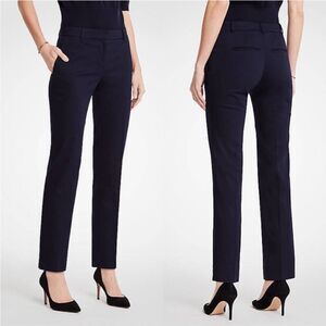 Ann Taylor Curvy Fit Classic Dark Navy Trousers Size 4 Tall Professional Career